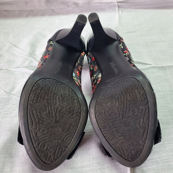 🆑️ XHILARATION | Floral Peep-Toe Bow Heels sz 7 - Picture 4 of 8
